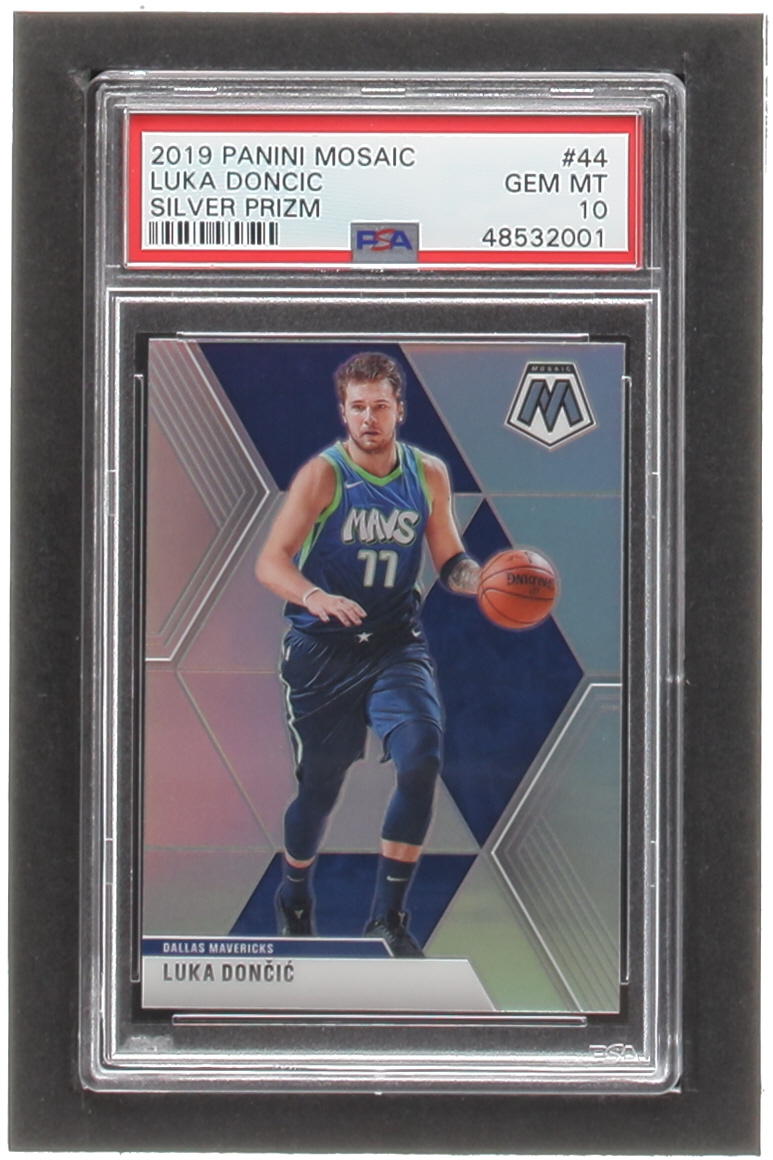Luka Doncic 2019-20 Panini Mosaic Silver #44 (PSA 10) at PristineAuction.com Luka Doncic 2019-20 Panini Mosaic Silver #44 (PSA 10) at PristineAuction.com