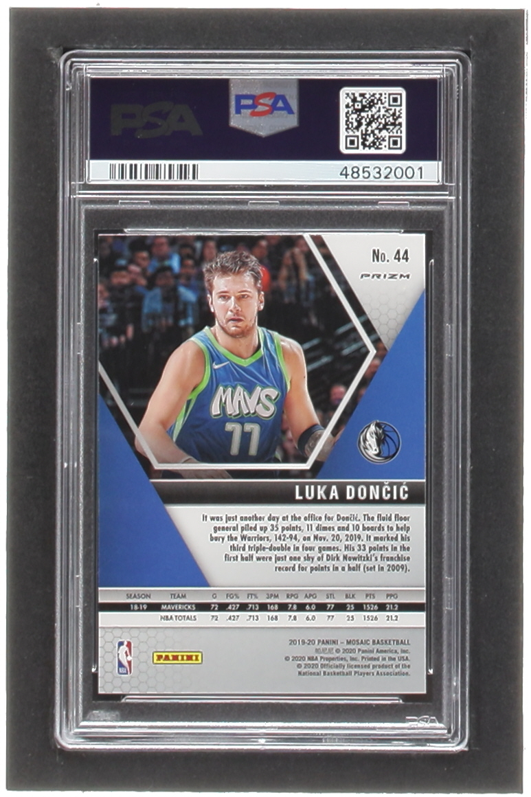 Luka Doncic 2019-20 Panini Mosaic Silver #44 (PSA 10) at PristineAuction.com Luka Doncic 2019-20 Panini Mosaic Silver #44 (PSA 10) at PristineAuction.com