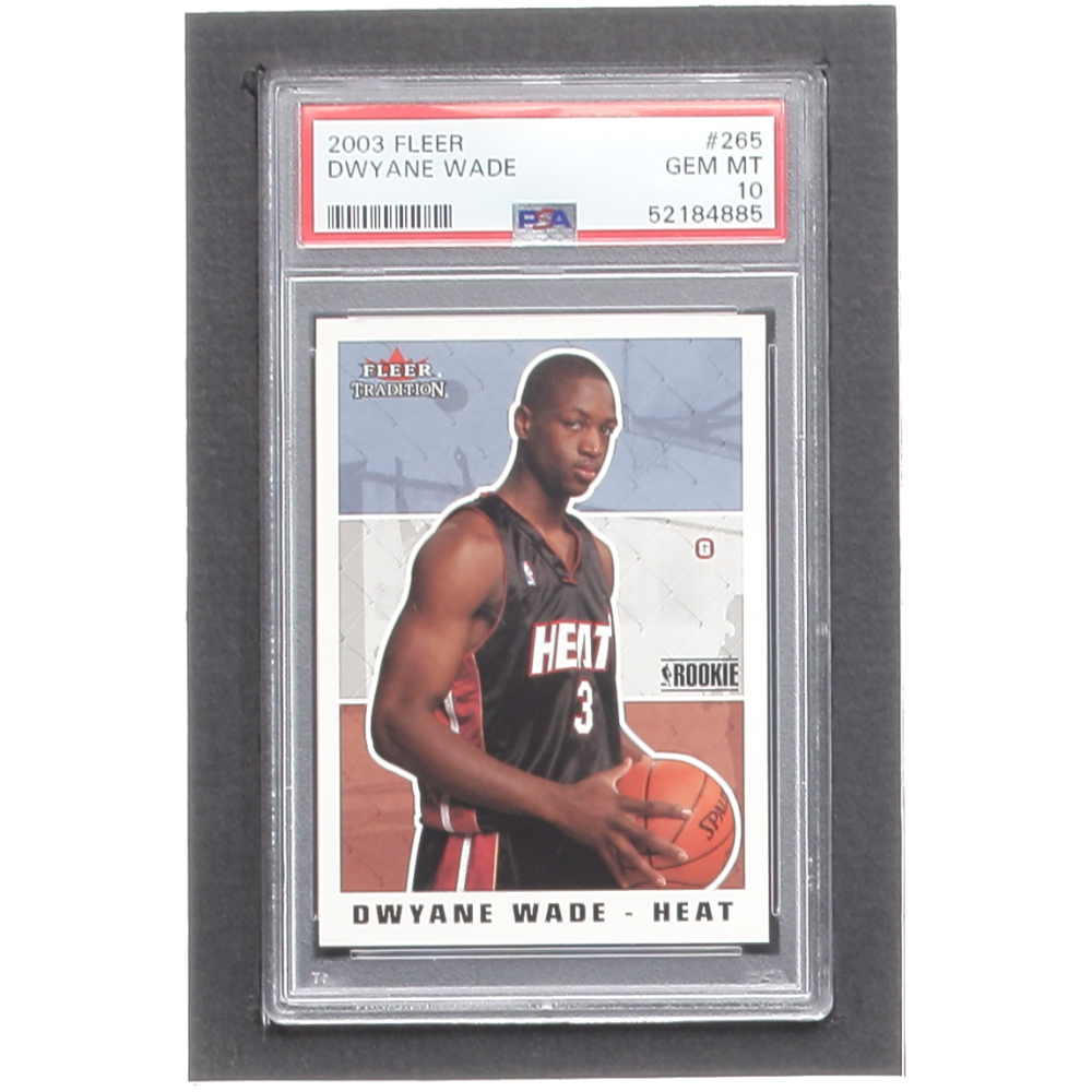 Sports Memorabilia 2003 Fleer Dwyane Wade Rookie Card PSA 9