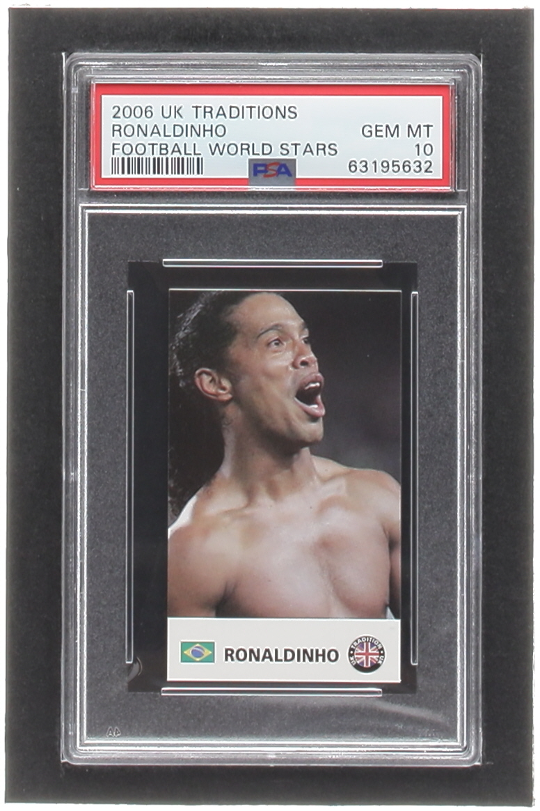 Ronaldinho 2006 UK Traditions World Stars #NNO (PSA 10) at PristineAuction.com Ronaldinho 2006 UK Traditions World Stars #NNO (PSA 10) at PristineAuction.com