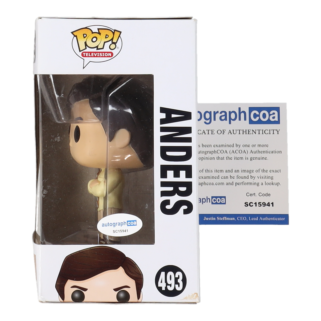 Anders Holm Signed "Workaholics" #493 Anders Funko Pop! Vinyl Figure (AutographCOA) at PristineAuction.com Anders Holm Signed "Workaholics" #493 Anders Funko Pop! Vinyl Figure (AutographCOA) at PristineAuction.com