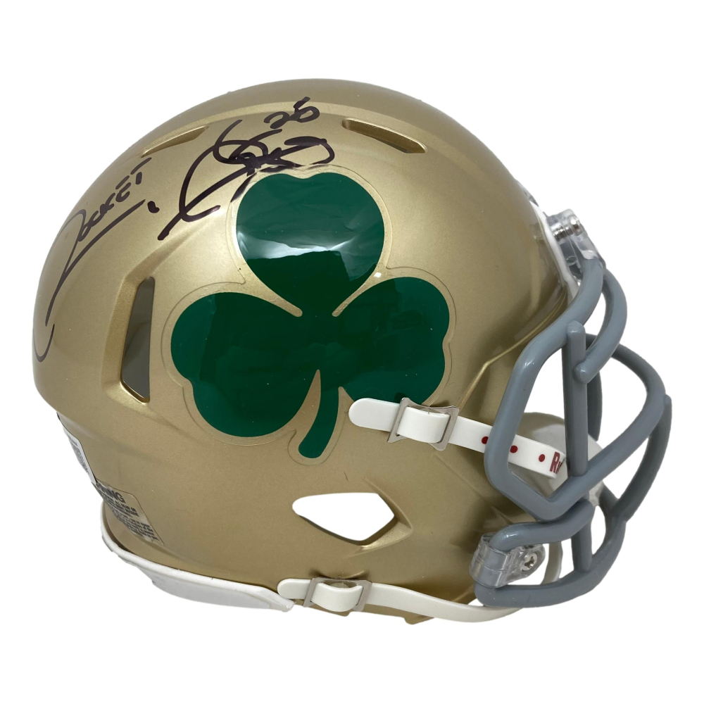 Riddell Notre Dame Fighting Irish NCAA Mini Speed Football Helmet With Shamrock