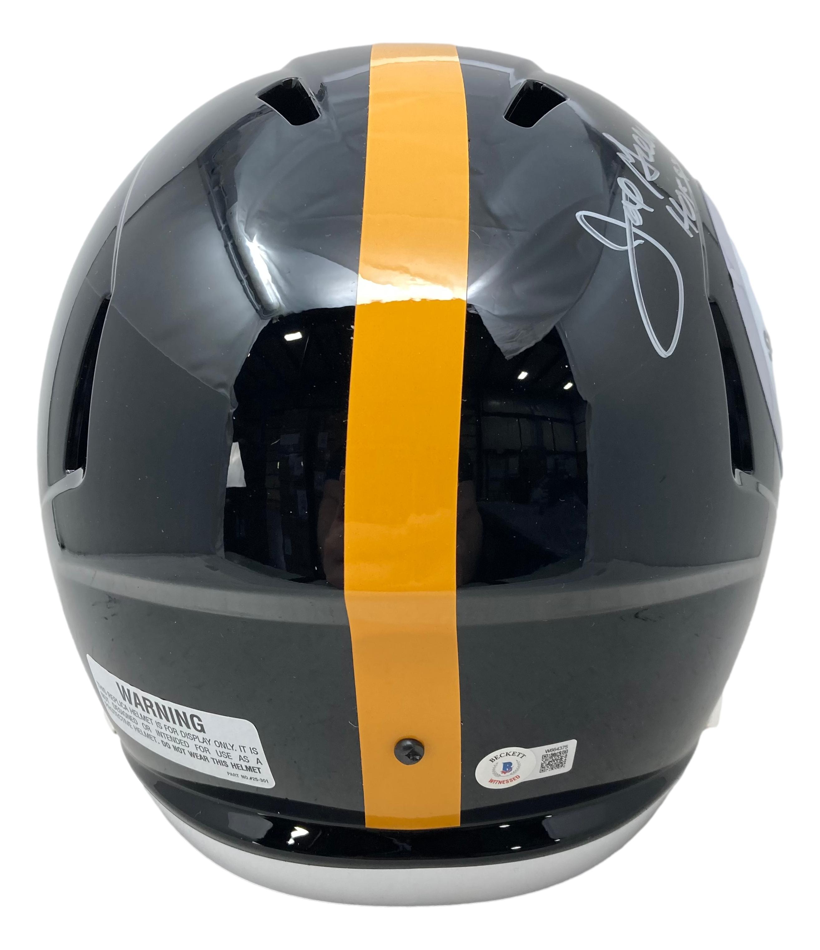 Joe Greene Signed Steelers Throwback Full-Size Speed Helmet Inscribed "HOF 87" (Beckett) at PristineAuction.com Joe Greene Signed Steelers Throwback Full-Size Speed Helmet Inscribed "HOF 87" (Beckett) at PristineAuction.com