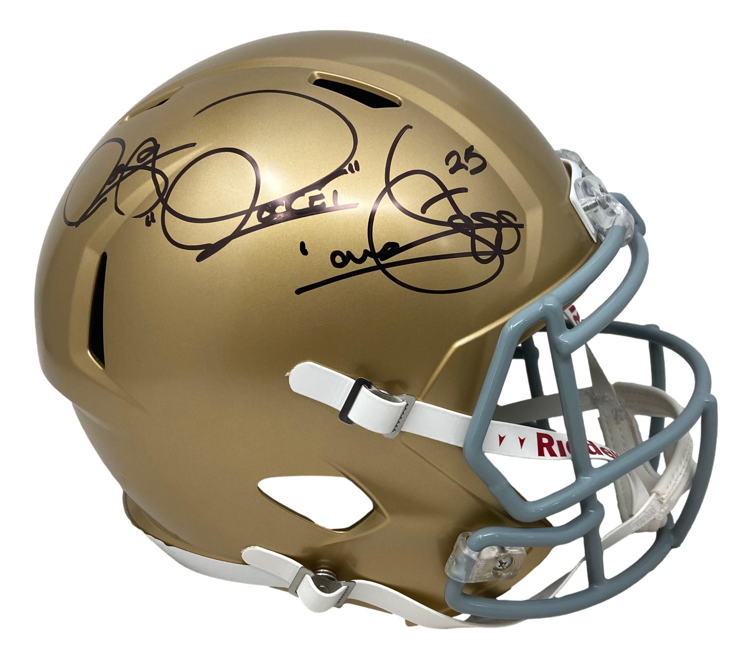 Raghib "Rocket" Ismail Signed Notre Dame Fighting Irish Full-Size Speed Helmet (Beckett) at PristineAuction.com Raghib "Rocket" Ismail Signed Notre Dame Fighting Irish Full-Size Speed Helmet (Beckett) at PristineAuction.com