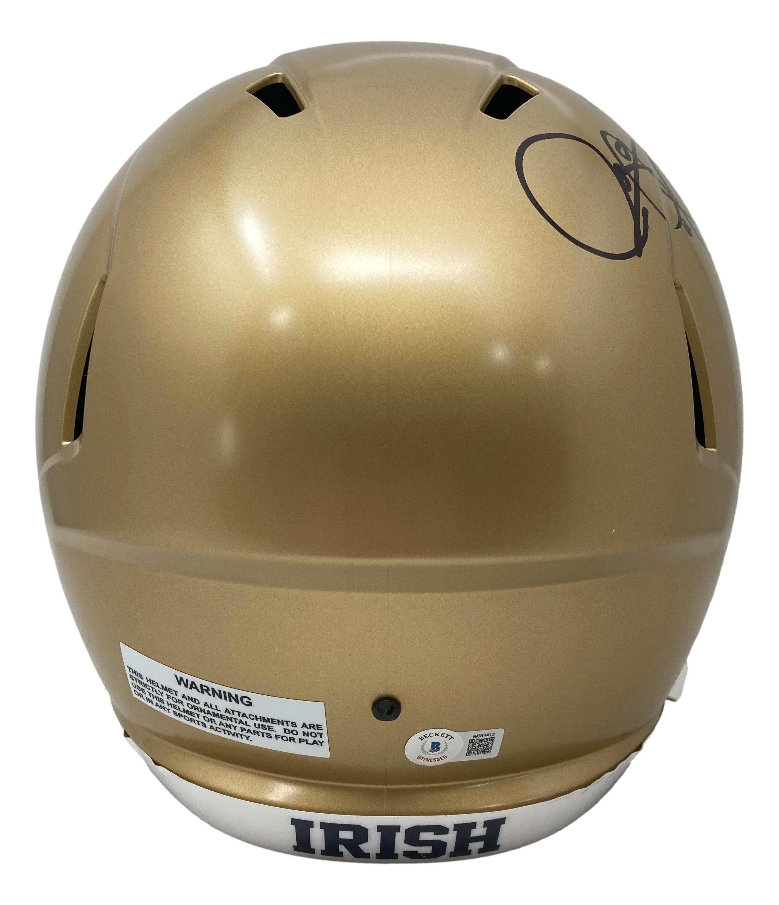 Raghib "Rocket" Ismail Signed Notre Dame Fighting Irish Full-Size Speed Helmet (Beckett) at PristineAuction.com Raghib "Rocket" Ismail Signed Notre Dame Fighting Irish Full-Size Speed Helmet (Beckett) at PristineAuction.com
