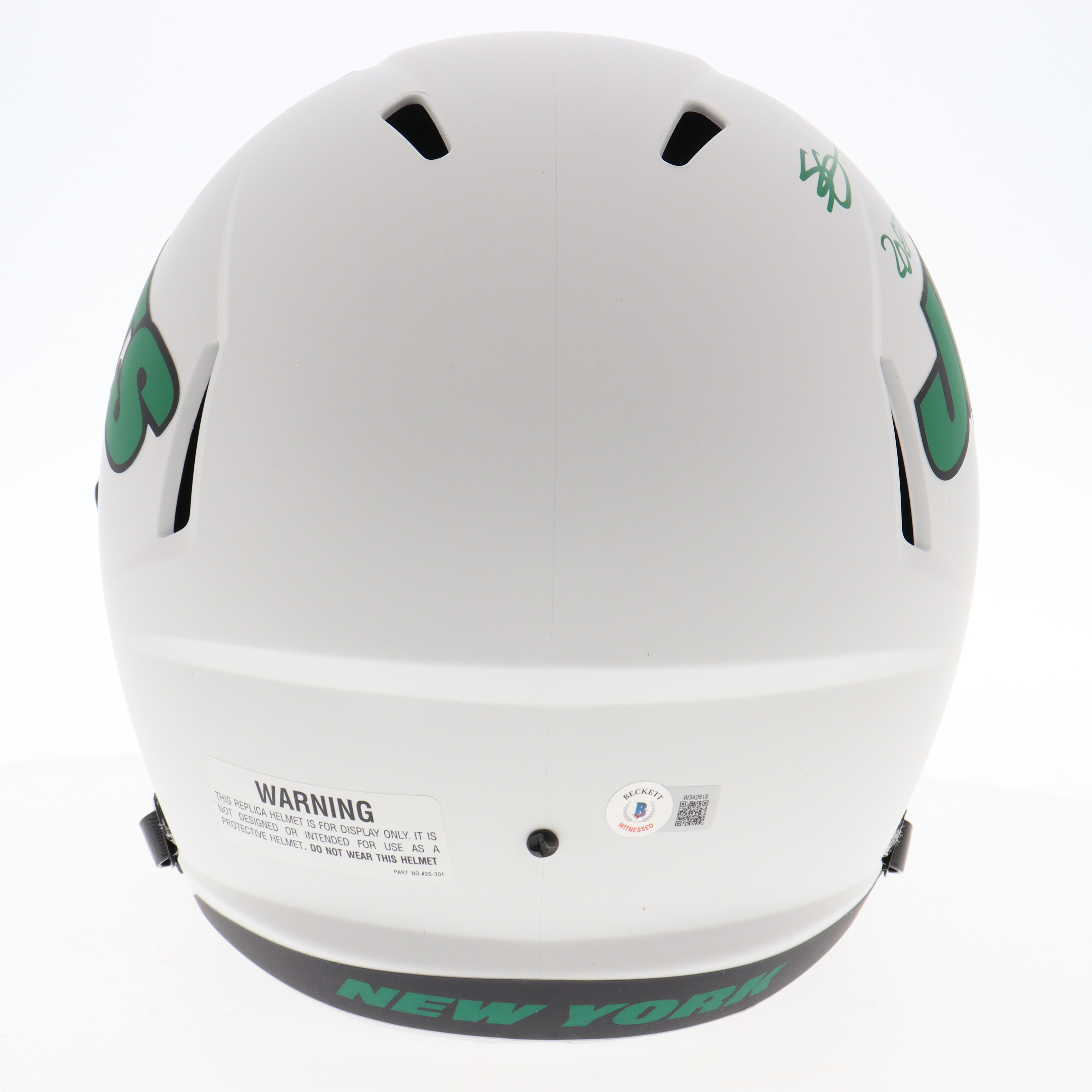 Ahmad "Sauce" Gardner Signed Jets Full-Size Lunar Eclipse Alternate Speed Helmet Inscribed "2021 DPOY" (Beckett) at PristineAuction.com Ahmad "Sauce" Gardner Signed Jets Full-Size Lunar Eclipse Alternate Speed Helmet Inscribed "2021 DPOY" (Beckett) at PristineAuction.com