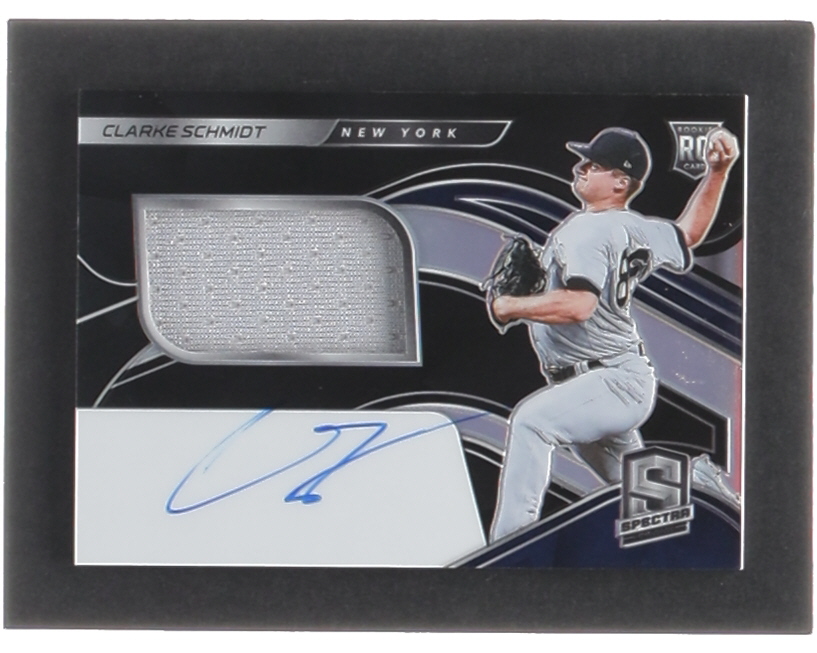 Clarke Schmidt 2021 Panini Spectra Spectra Rookie Jersey Autographs Gold #130 RC #160/199 at PristineAuction.com Clarke Schmidt 2021 Panini Spectra Spectra Rookie Jersey Autographs Gold #130 RC #160/199 at PristineAuction.com