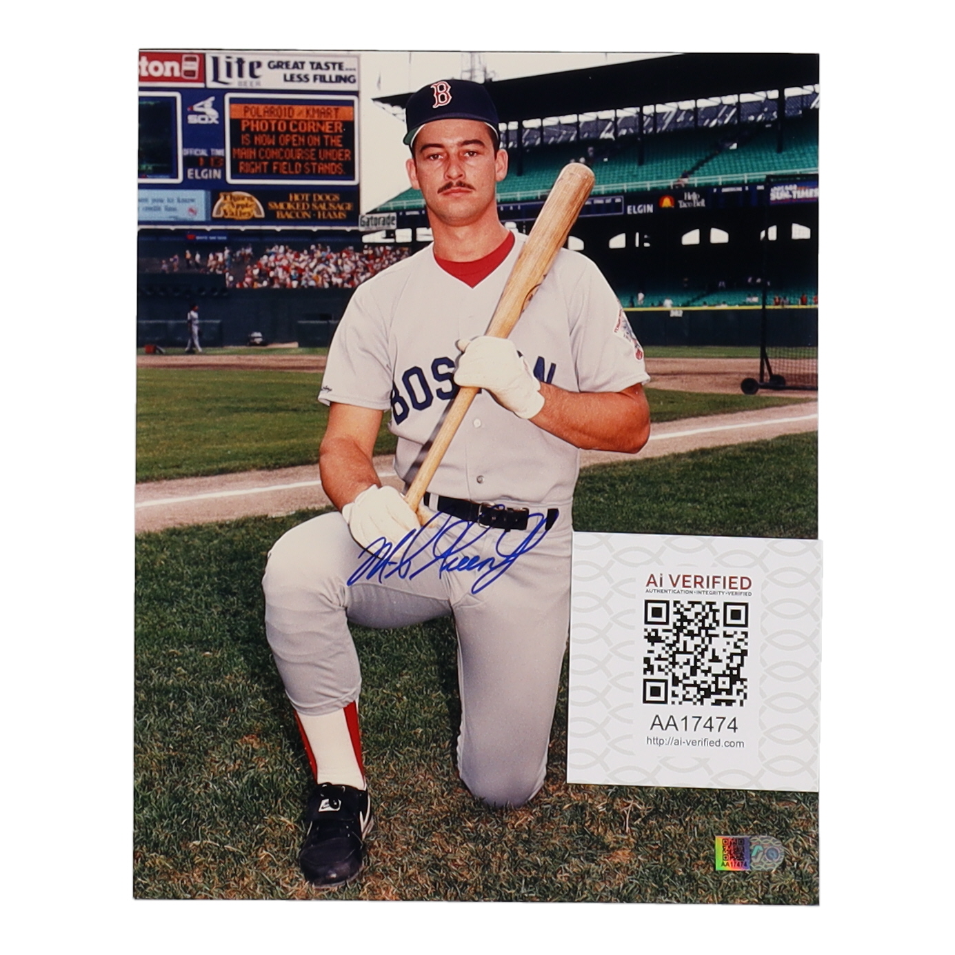 Mike Greenwell Signed Red Sox 8x10 Photo (AIV) at PristineAuction.com Mike Greenwell Signed Red Sox 8x10 Photo (AIV) at PristineAuction.com