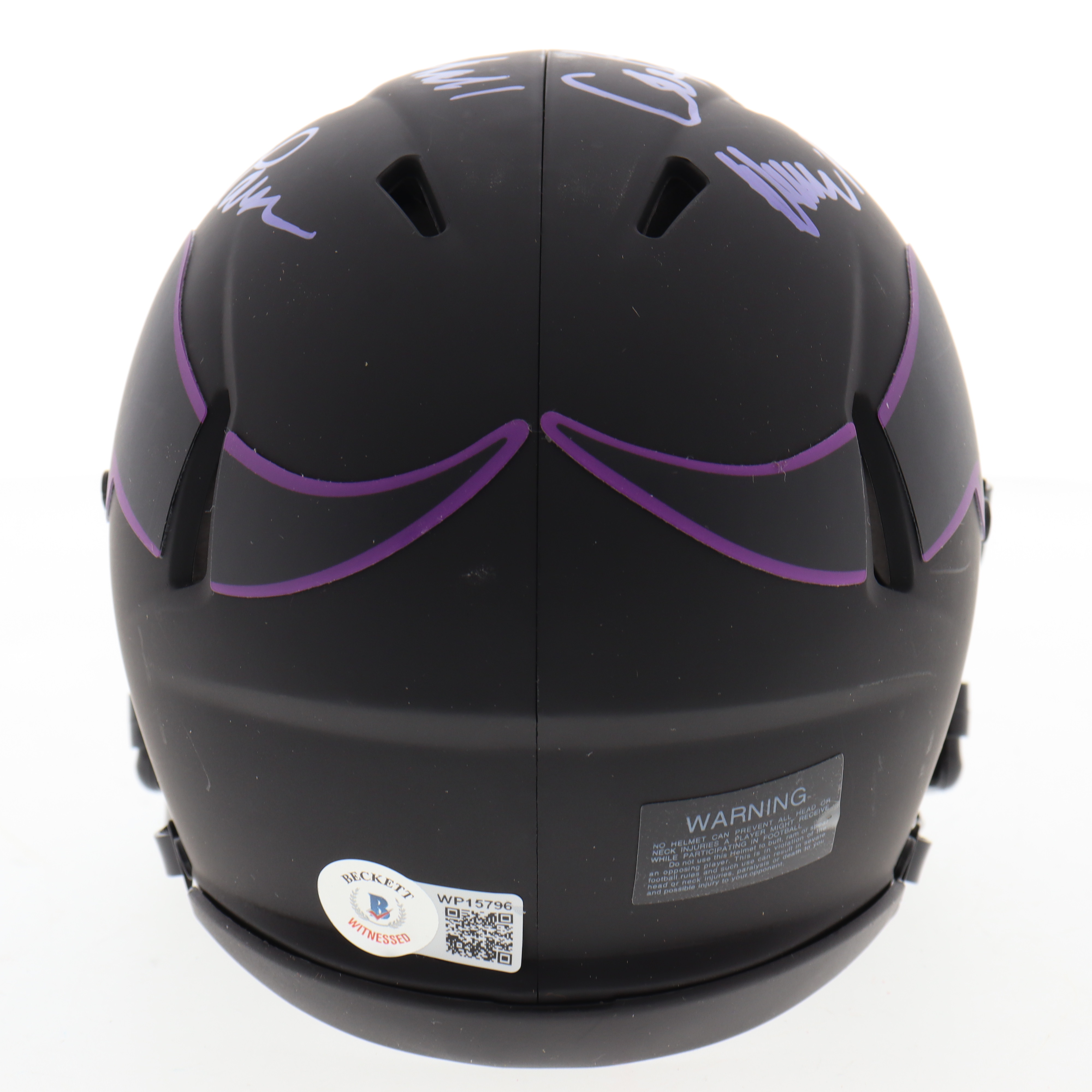 Vikings "Purple People Eaters" Eclipse Alternate Speed Mini Helmet Signed by (4) with Carl Eller, Jim Marshall, Alan Page, & Gary Larsen (Beckett) at PristineAuction.com Vikings "Purple People Eaters" Eclipse Alternate Speed Mini Helmet Signed by (4) with Carl Eller, Jim Marshall, Alan Page, & Gary Larsen (Beckett) at PristineAuction.com