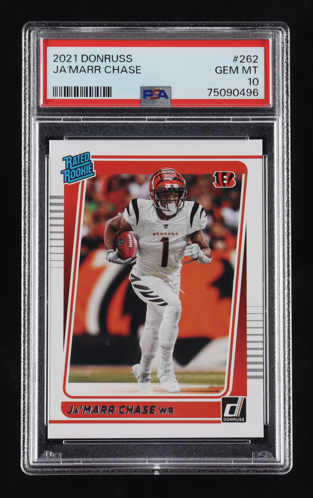 Ja'Marr Chase 2021 Donruss #262 RR RC (PSA 10) at PristineAuction.com Ja'Marr Chase 2021 Donruss #262 RR RC (PSA 10) at PristineAuction.com