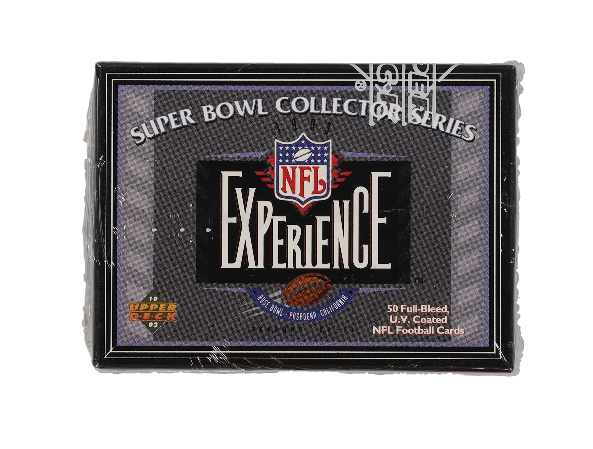 1993 Upper Deck NFL Experience Super Bowl Collector Series Complete Set of (50) Football Cards at PristineAuction.com 1993 Upper Deck NFL Experience Super Bowl Collector Series Complete Set of (50) Football Cards at PristineAuction.com