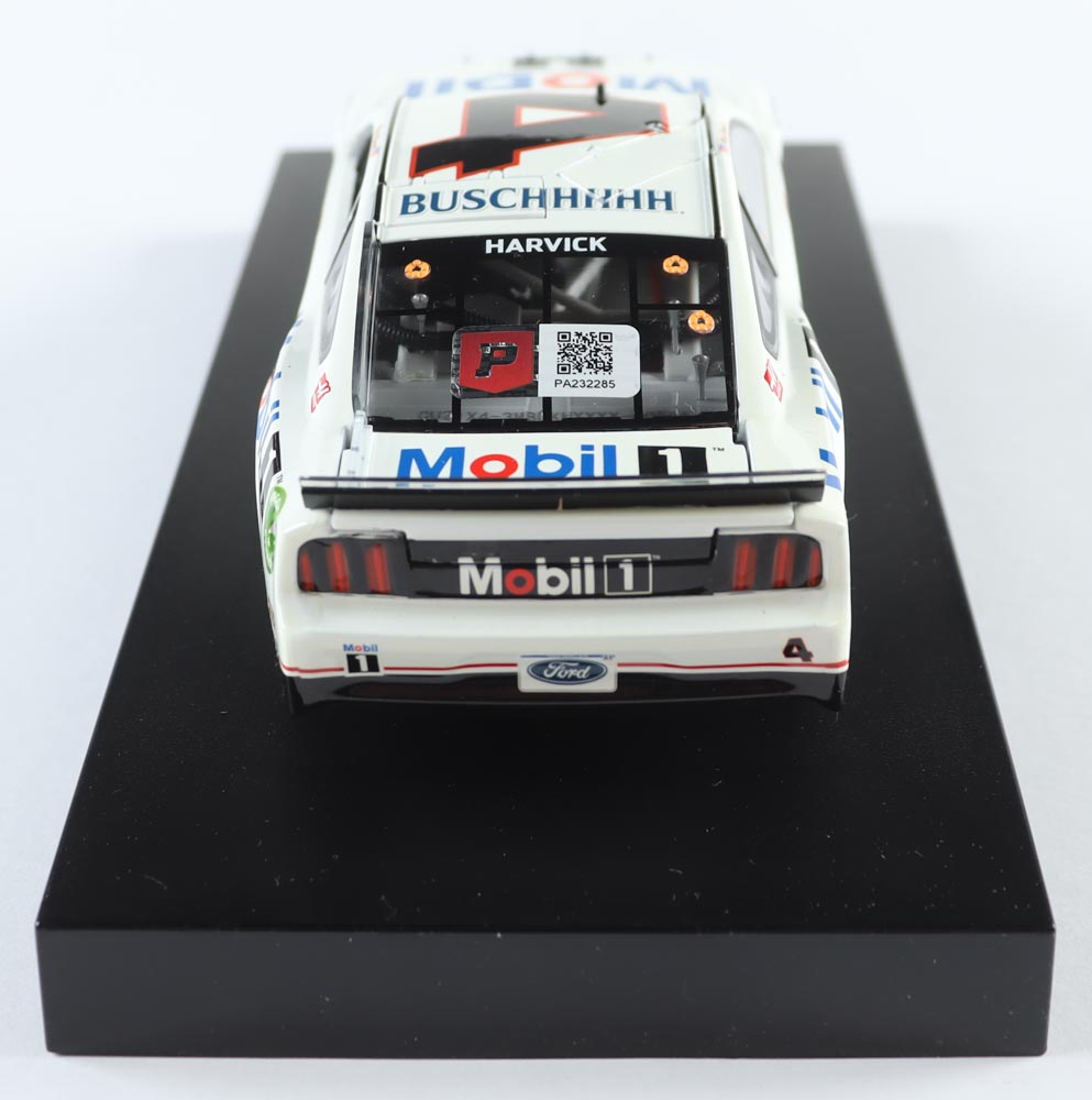 Kevin Harvick Signed LE NASCAR #4 Mobil 1 Throwback 2021 Mustang - 1:24 Diecast Car (PA) at PristineAuction.com Kevin Harvick Signed LE NASCAR #4 Mobil 1 Throwback 2021 Mustang - 1:24 Diecast Car (PA) at PristineAuction.com