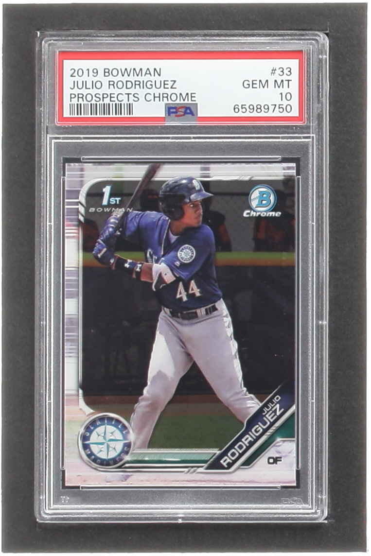 Julio Rodriguez 2019 Bowman Chrome Prospects #BCP33 (PSA 10) at PristineAuction.com Julio Rodriguez 2019 Bowman Chrome Prospects #BCP33 (PSA 10) at PristineAuction.com