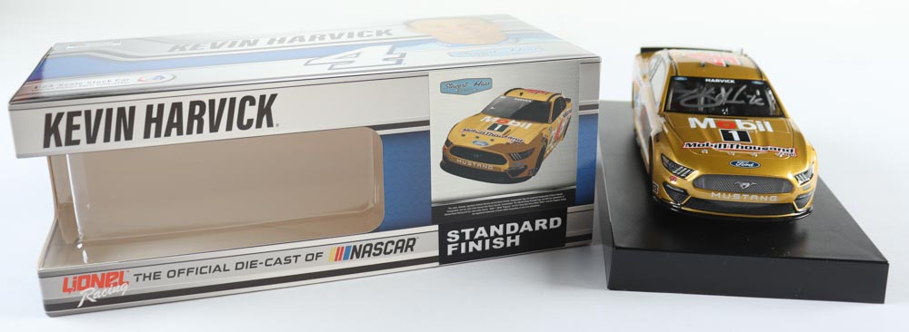 Kevin Harvick Signed LE NASCAR #4 Mobil 1 Thousand.com 2021 Mustang - 1:24 Diecast Car (PA) at PristineAuction.com Kevin Harvick Signed LE NASCAR #4 Mobil 1 Thousand.com 2021 Mustang - 1:24 Diecast Car (PA) at PristineAuction.com