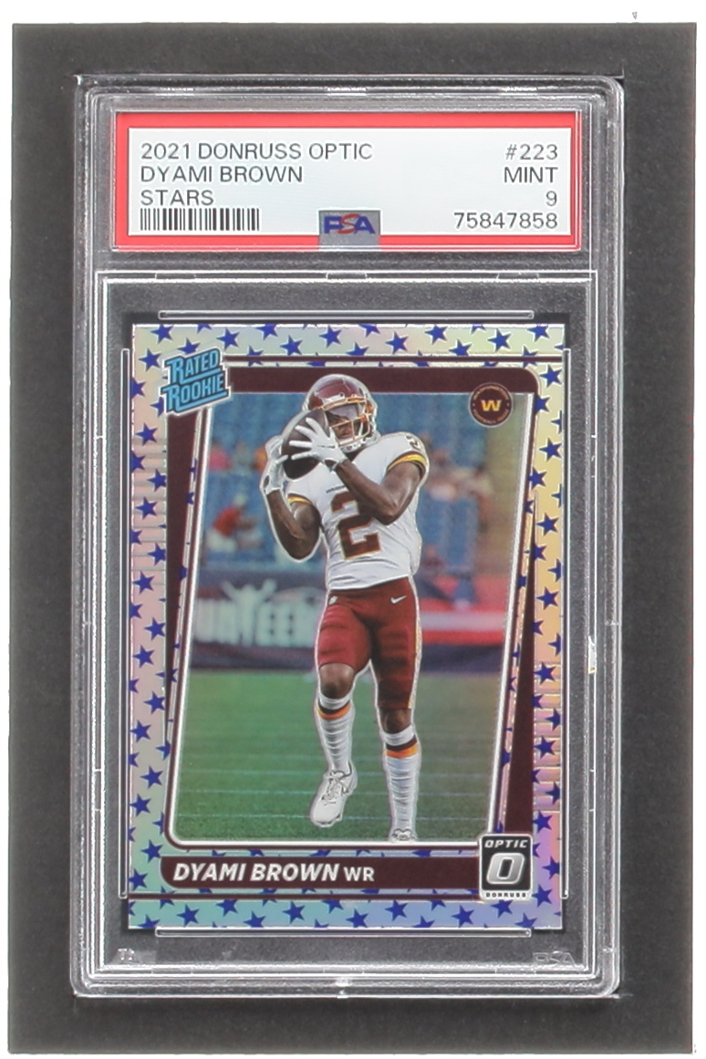 Dyami Brown 2021 Donruss Optic Stars #223 RR RC (PSA 9) at PristineAuction.com Dyami Brown 2021 Donruss Optic Stars #223 RR RC (PSA 9) at PristineAuction.com