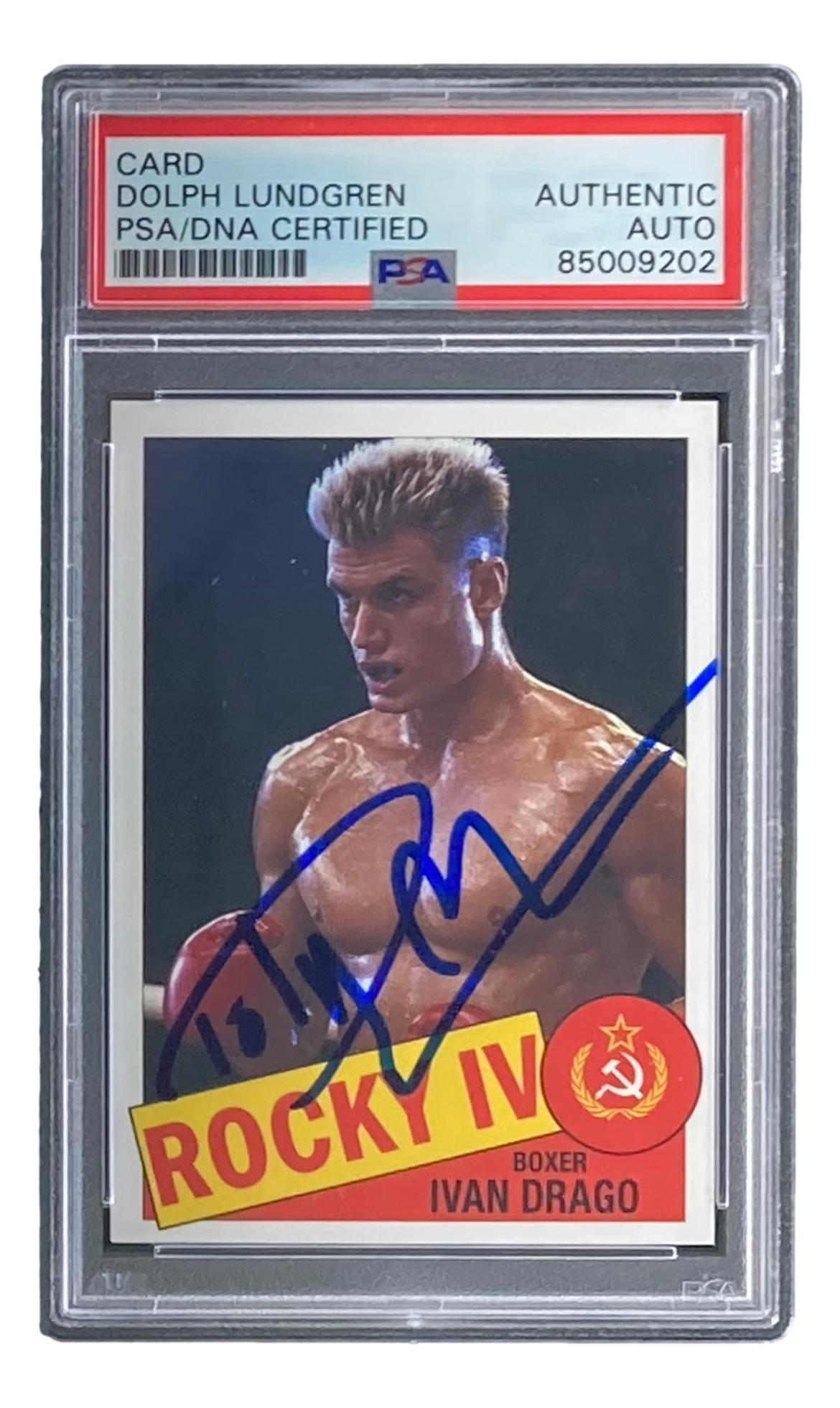 Dolph Lundgren Signed Rocky IV Trading Card (PSA) at PristineAuction.com Dolph Lundgren Signed Rocky IV Trading Card (PSA) at PristineAuction.com