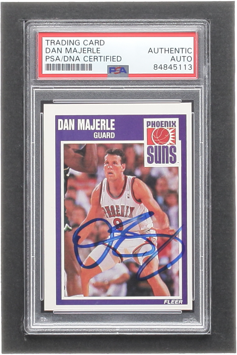 Dan Majerle Signed 1989-90 Fleer #124 RC (PSA) at PristineAuction.com Dan Majerle Signed 1989-90 Fleer #124 RC (PSA) at PristineAuction.com