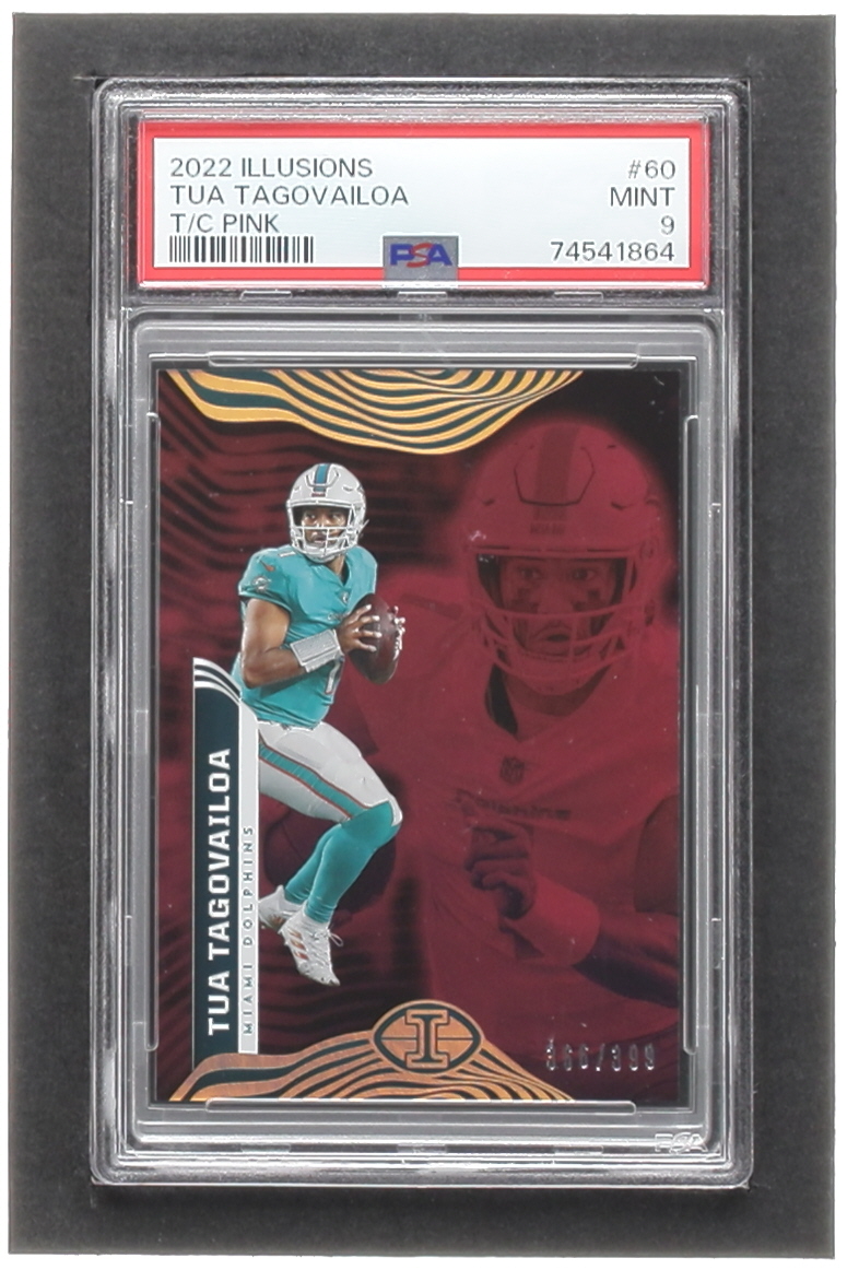 Tua Tagovailoa 2022 Panini Illusions Pink #60 #366/399 (PSA 9) at PristineAuction.com Tua Tagovailoa 2022 Panini Illusions Pink #60 #366/399 (PSA 9) at PristineAuction.com