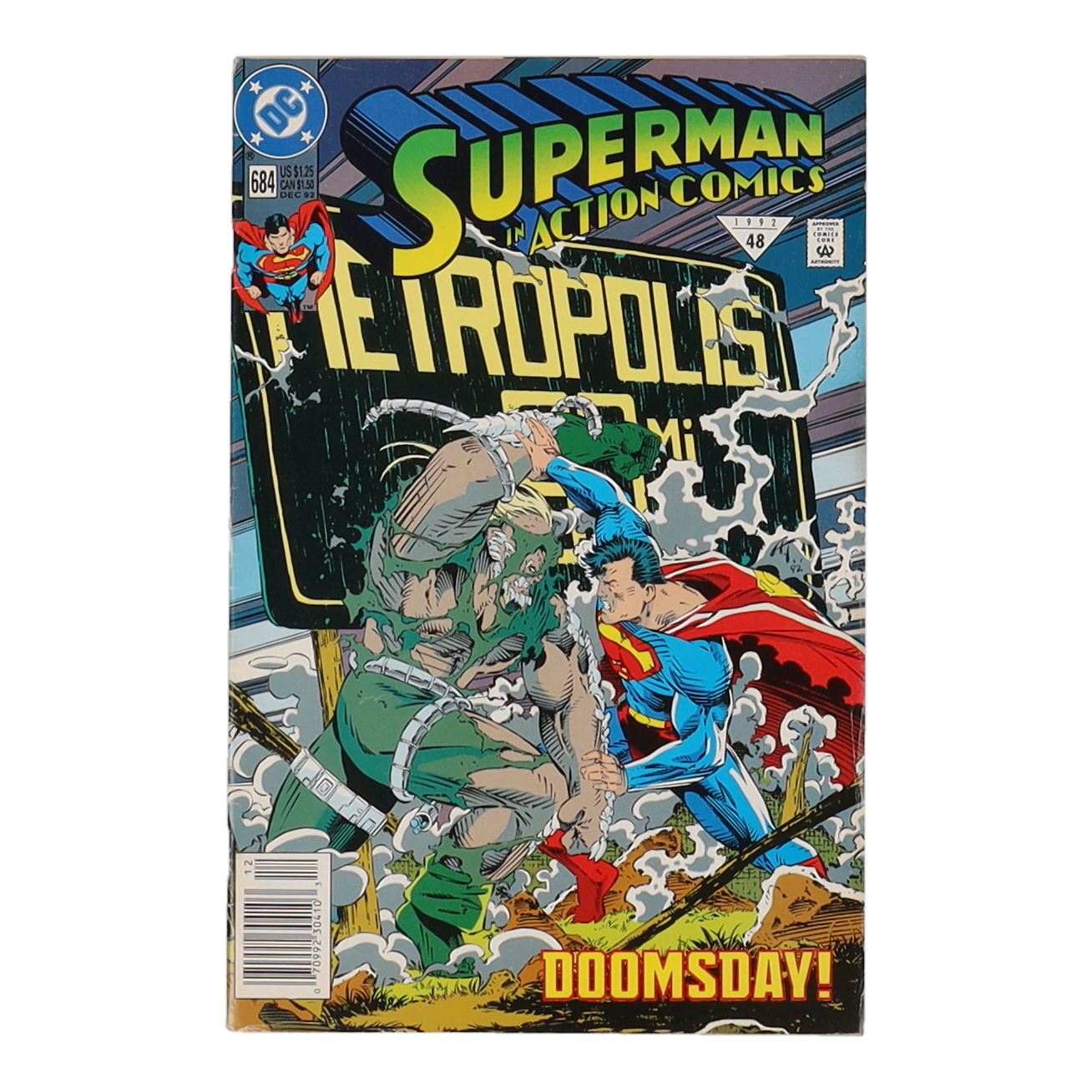 1992 "Action Comics" Issue #684 DC Comic Book at PristineAuction.com 1992 "Action Comics" Issue #684 DC Comic Book at PristineAuction.com