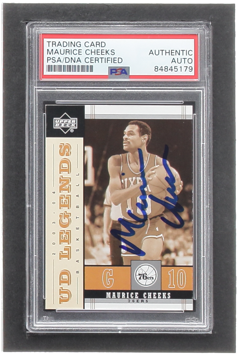 Maurice Cheeks Signed 2003-04 Upper Deck Legends Throwback #66 (PSA) at PristineAuction.com Maurice Cheeks Signed 2003-04 Upper Deck Legends Throwback #66 (PSA) at PristineAuction.com