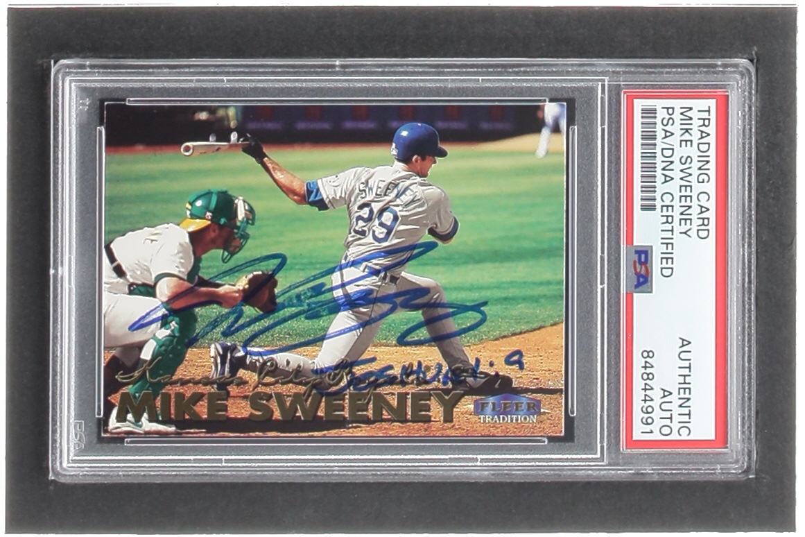 Mike Sweeney Signed 1999 Fleer Tradition #516 (PSA) at PristineAuction.com Mike Sweeney Signed 1999 Fleer Tradition #516 (PSA) at PristineAuction.com