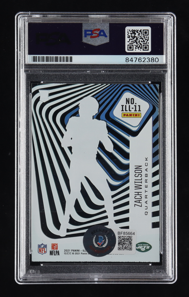 Zach Wilson Signed 2021 Panini Illusions Illusionists #11 RC (PSA & Beckett) at PristineAuction.com Zach Wilson Signed 2021 Panini Illusions Illusionists #11 RC (PSA & Beckett) at PristineAuction.com