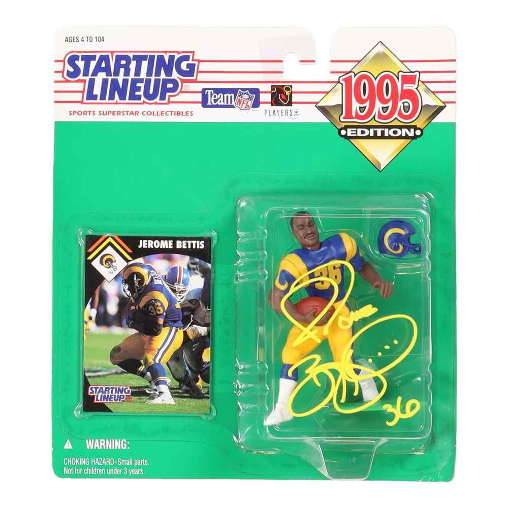 Jerome Bettis Signed Starting Lineup Action Figure with 1995 Kenner