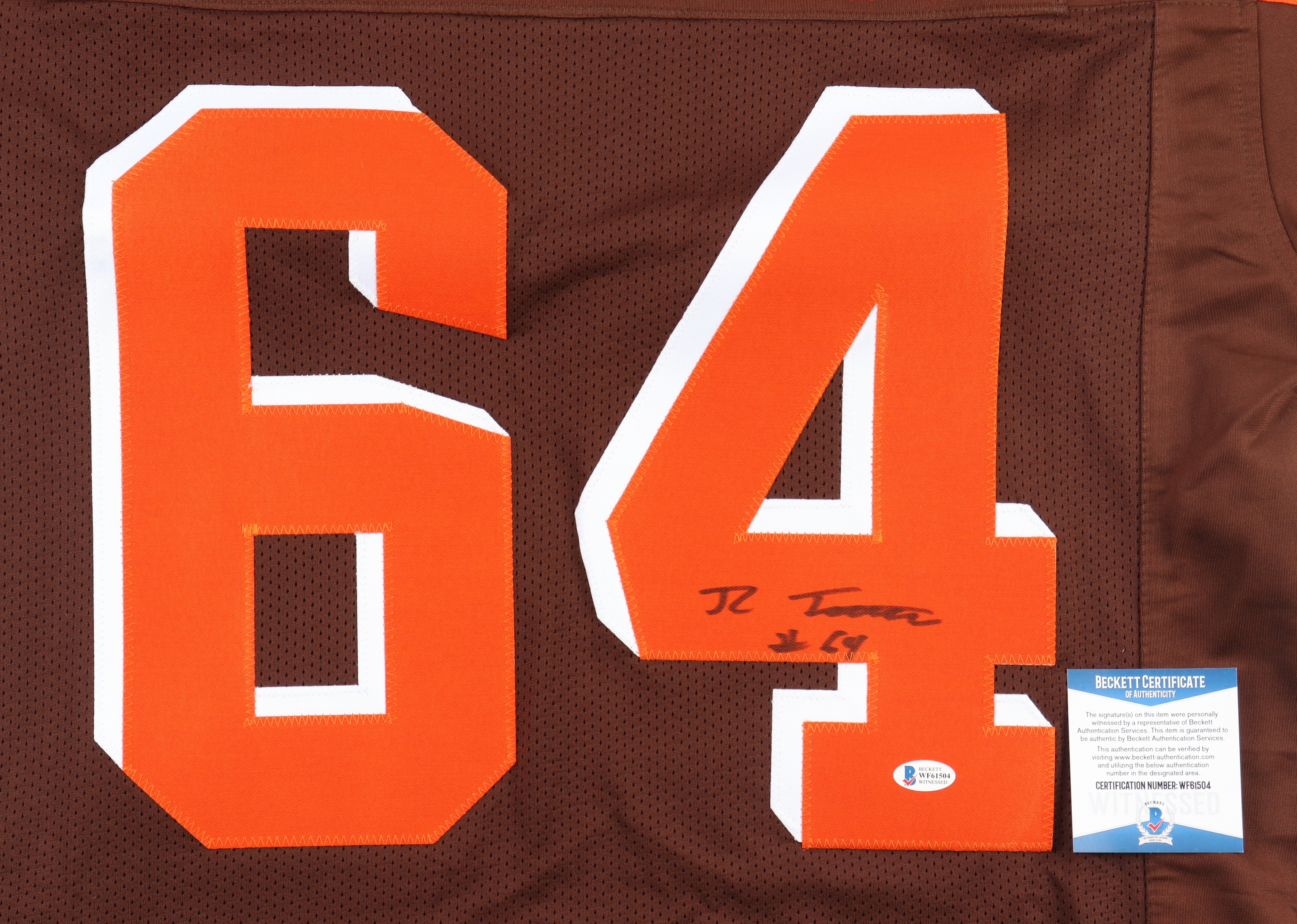 JC Tretter Signed Jersey (Beckett) at PristineAuction.com JC Tretter Signed Jersey (Beckett) at PristineAuction.com