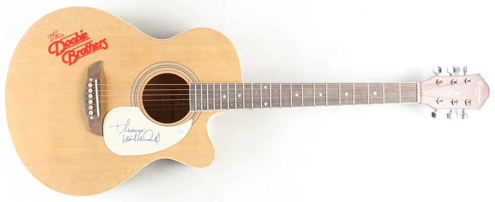Michael McDonald Signed "The Doobie Brothers" 40" Acoustic Guitar Inscribed "Thanks" (AutographCOA) at PristineAuction.com Michael McDonald Signed "The Doobie Brothers" 40" Acoustic Guitar Inscribed "Thanks" (AutographCOA) at PristineAuction.com