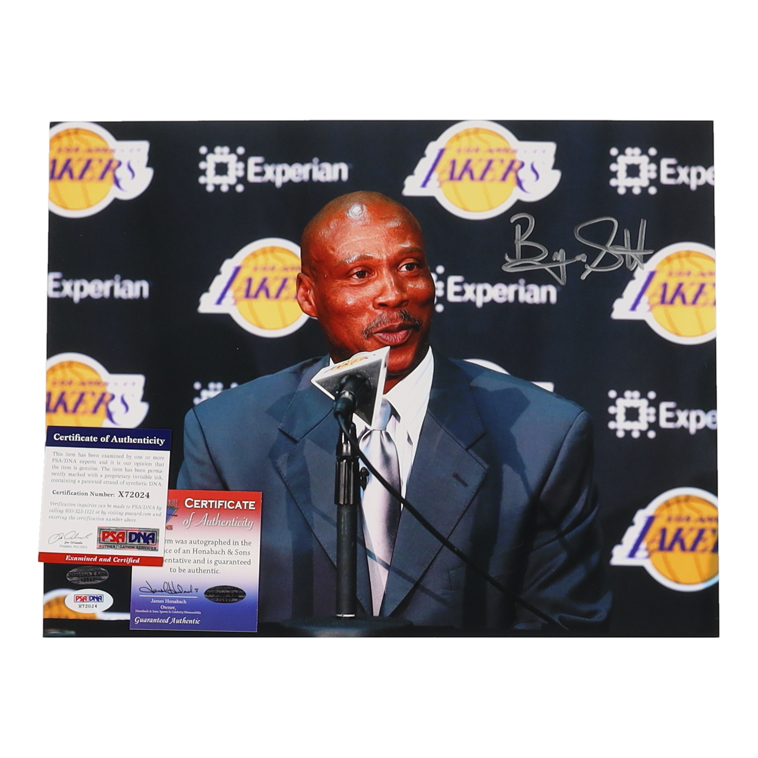 Byron Scott Signed Lakers 11x14 Photo (PSA) at PristineAuction.com Byron Scott Signed Lakers 11x14 Photo (PSA) at PristineAuction.com