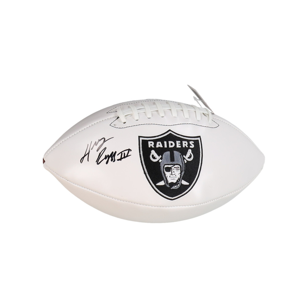Henry Ruggs III Signed Raiders Logo Football (Fanatics) Pristine Auction