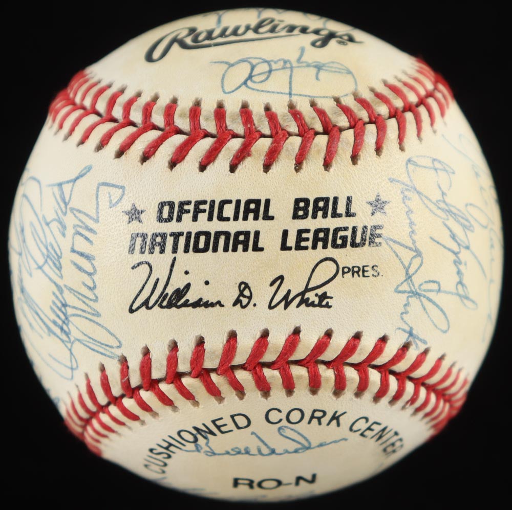 1994 Pirates ONL Baseball Team-Signed by (30) with Jay Bell, Jim Leyland, Andy Van Slyke, Lance Parrish with Display Case (PSA) at PristineAuction.com 1994 Pirates ONL Baseball Team-Signed by (30) with Jay Bell, Jim Leyland, Andy Van Slyke, Lance Parrish with Display Case (PSA) at PristineAuction.com