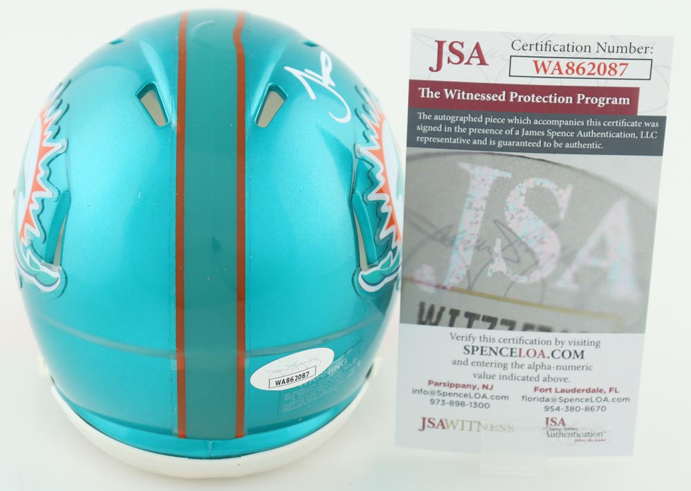Tyreek Hill Signed Dolphins Flash Alternate Speed Mini Helmet (JSA) at PristineAuction.com Tyreek Hill Signed Dolphins Flash Alternate Speed Mini Helmet (JSA) at PristineAuction.com