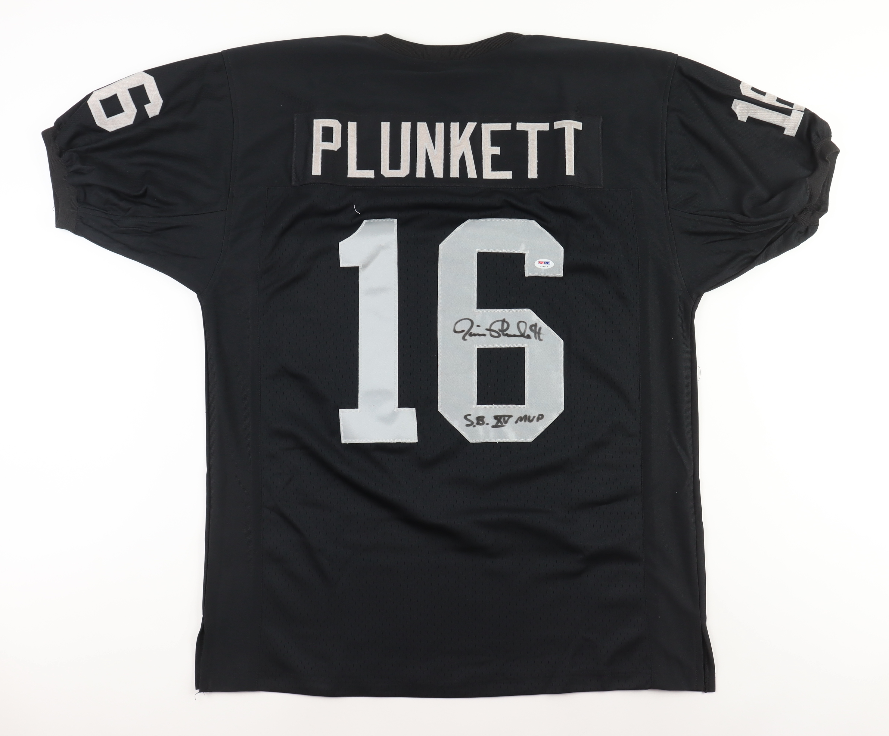 Jim Plunkett Signed Jersey Inscribed "SB XV MVP" (PSA) at PristineAuction.com Jim Plunkett Signed Jersey Inscribed "SB XV MVP" (PSA) at PristineAuction.com