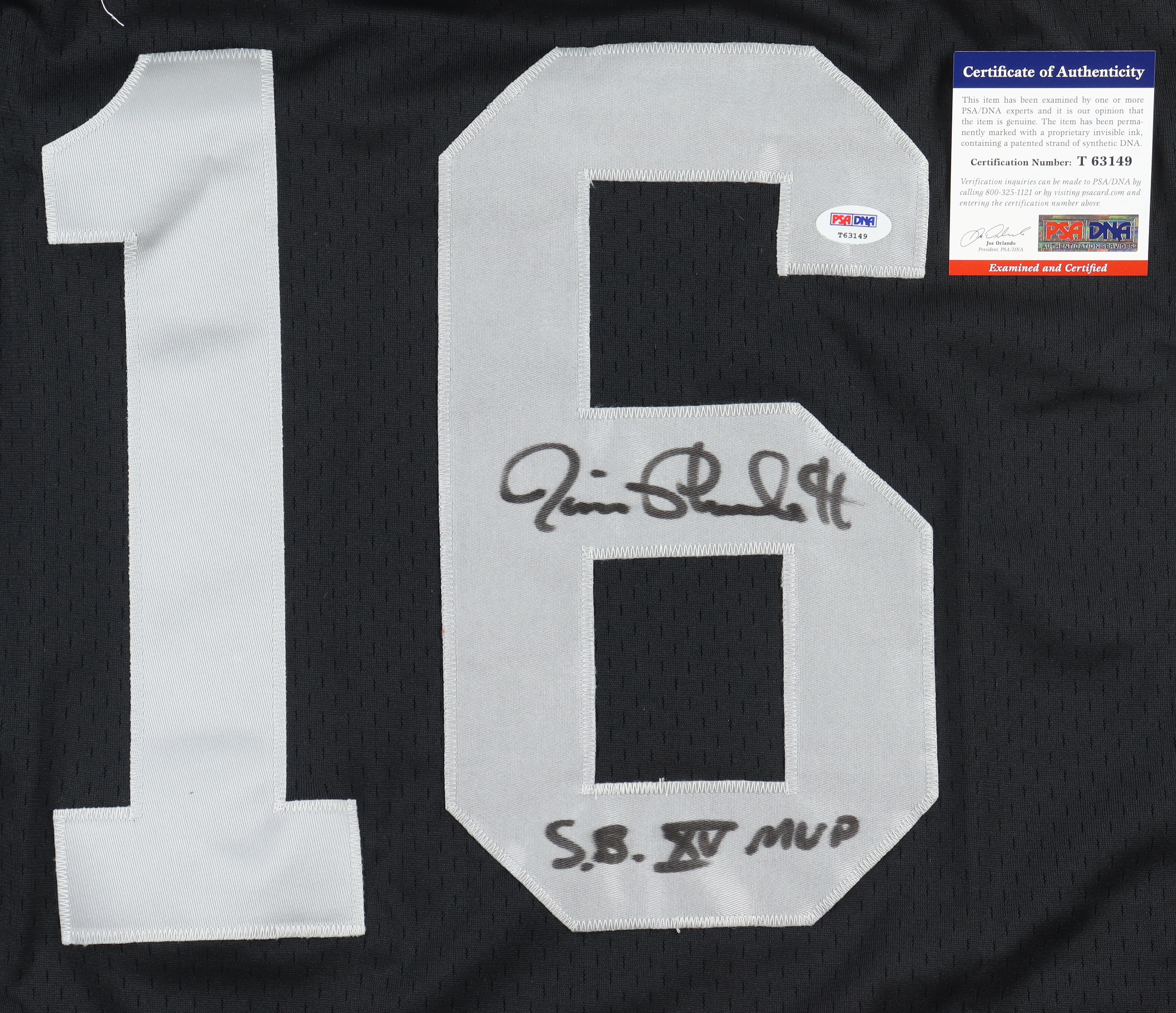 Jim Plunkett Signed Jersey Inscribed "SB XV MVP" (PSA) at PristineAuction.com Jim Plunkett Signed Jersey Inscribed "SB XV MVP" (PSA) at PristineAuction.com