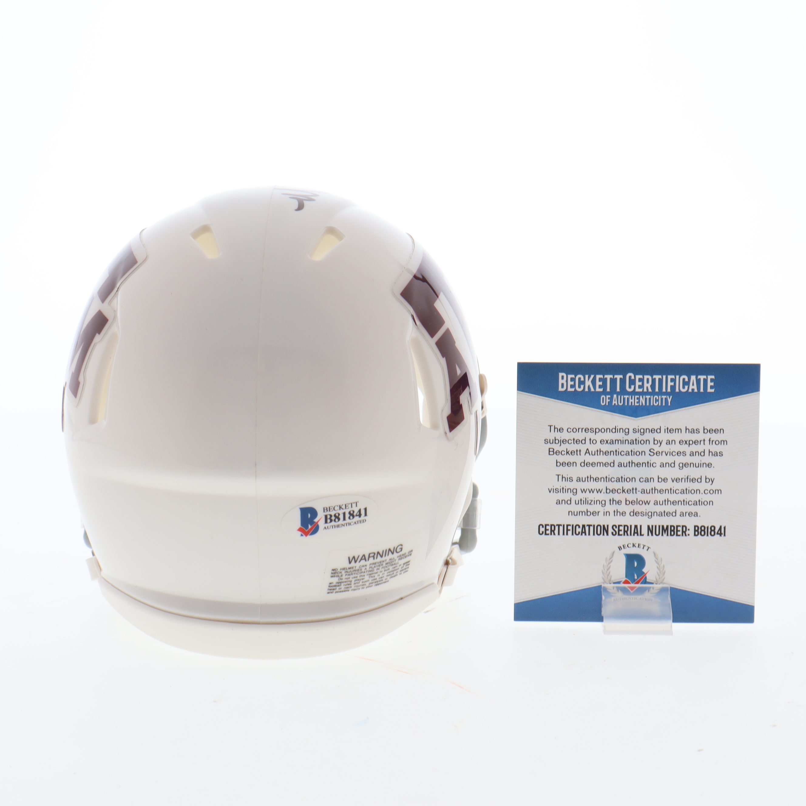 Michael Wacha Signed Texas A&M Aggies Speed Mini Helmet (Beckett) at PristineAuction.com Michael Wacha Signed Texas A&M Aggies Speed Mini Helmet (Beckett) at PristineAuction.com