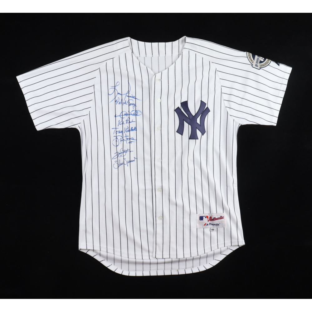 Yankees Jersey Signed by (8) with Lou Piniella, Ralph Terry, Gary ...