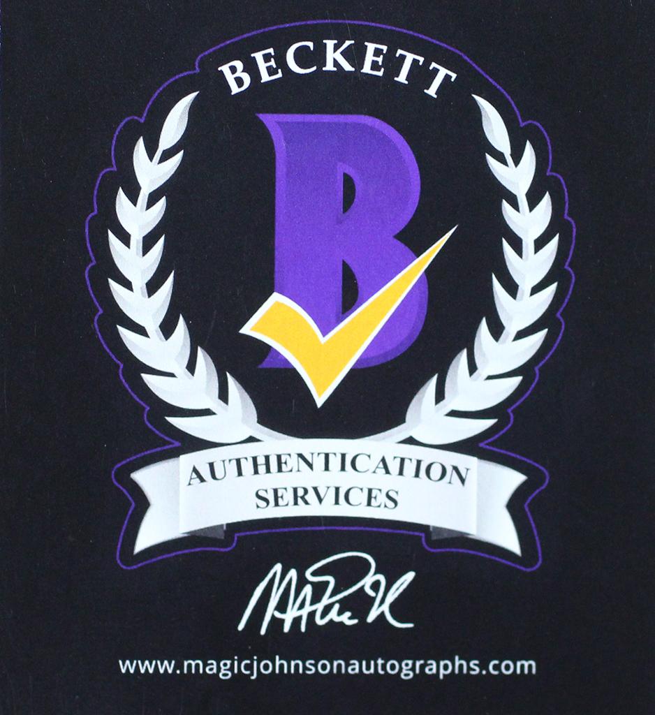Magic Johnson Signed Custom Framed Jersey Display (Beckett) at PristineAuction.com Magic Johnson Signed Custom Framed Jersey Display (Beckett) at PristineAuction.com