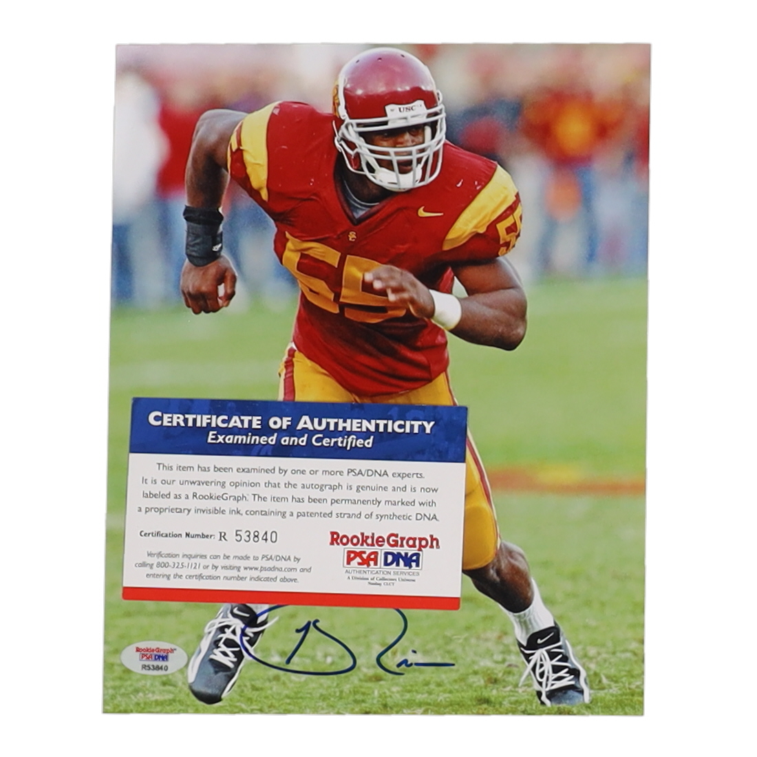 Topps Keith Rivers Keith Rivers Signed USC Trojans 8x10 Photo (PSA) | Pristine Auction