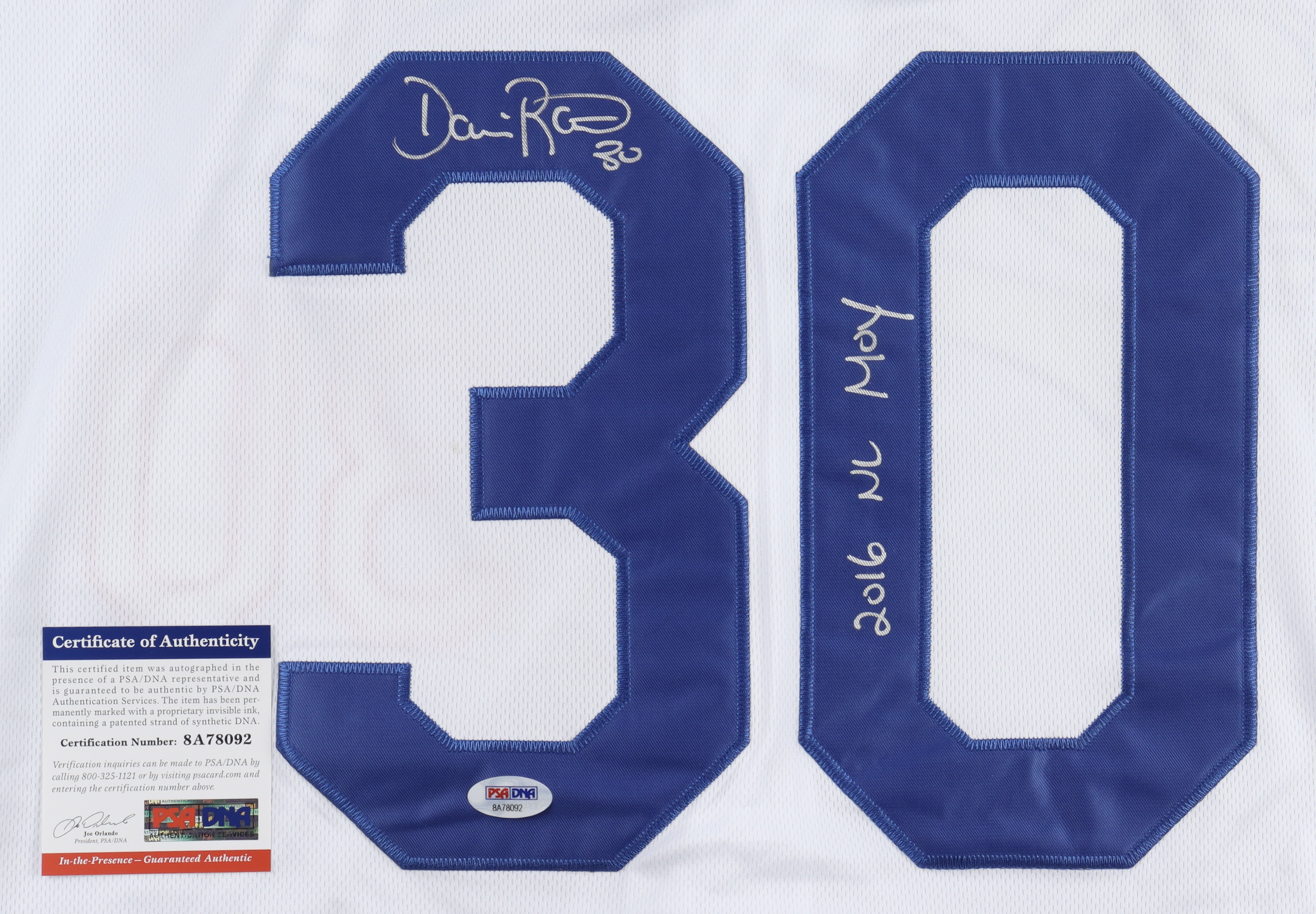 Dave Roberts Signed Dodgers Jersey Inscribed "2016 NL MOY" (PSA) at PristineAuction.com Dave Roberts Signed Dodgers Jersey Inscribed "2016 NL MOY" (PSA) at PristineAuction.com