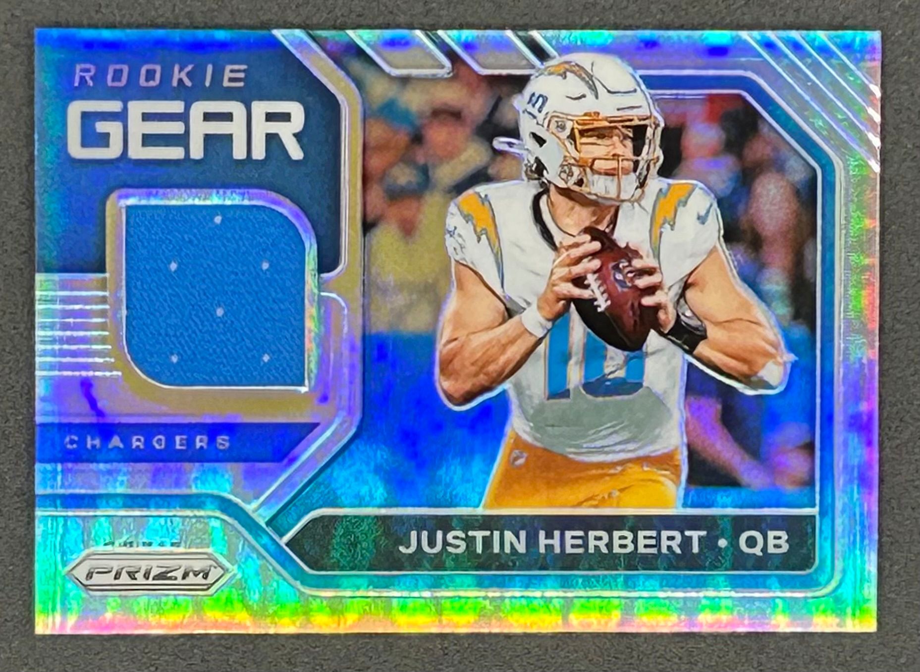 Justin Herbert 2020 Panini Prizm Rookie Gear #19 at PristineAuction.com Justin Herbert 2020 Panini Prizm Rookie Gear #19 at PristineAuction.com