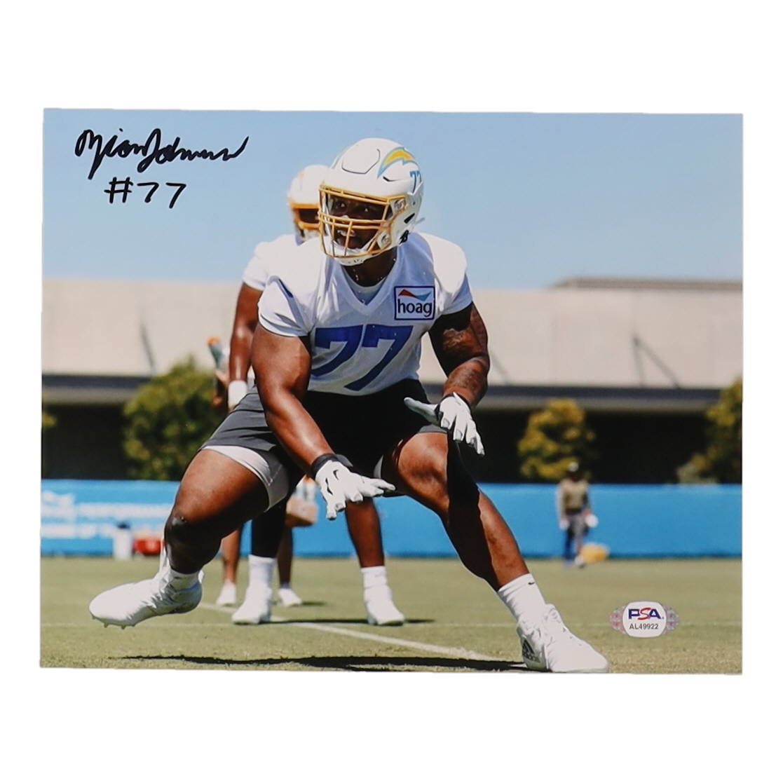 Zion Johnson Signed Chargers 8x10 Photo (PSA) at PristineAuction.com Zion Johnson Signed Chargers 8x10 Photo (PSA) at PristineAuction.com