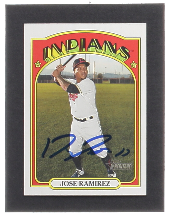 Jose Ramirez Signed 2021 Topps Heritage #297 (JSA) at PristineAuction.com Jose Ramirez Signed 2021 Topps Heritage #297 (JSA) at PristineAuction.com