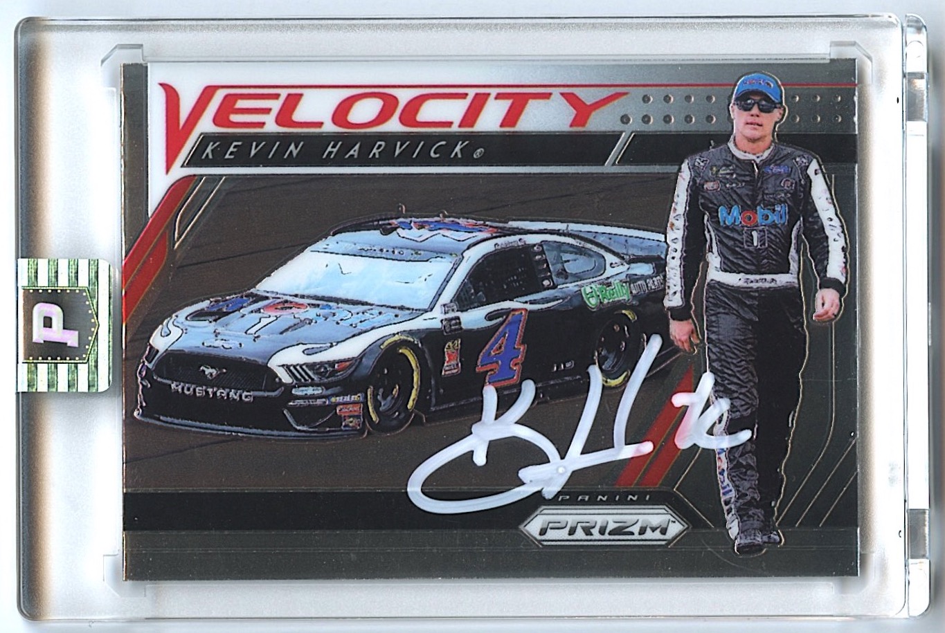 Kevin Harvick Signed 2019 Panini Prizm #75 Velocity (PA Encapsulated) at PristineAuction.com Kevin Harvick Signed 2019 Panini Prizm #75 Velocity (PA Encapsulated) at PristineAuction.com