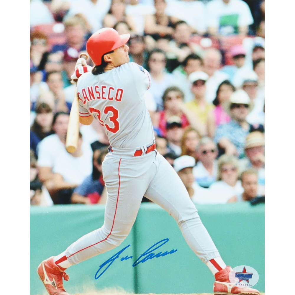 Jose Canseco Signed Rangers 8x10 Photo (Gameday) | Pristine Auction