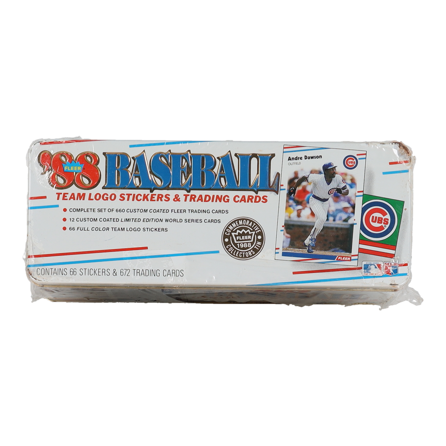 1988 Fleer GLOSSY Baseball Edition Complete Set (672) Cards Factory Sealed Tin at PristineAuction.com 1988 Fleer GLOSSY Baseball Edition Complete Set (672) Cards Factory Sealed Tin at PristineAuction.com