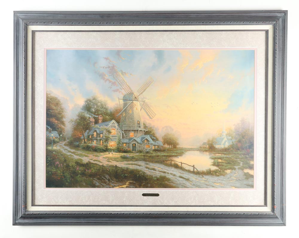 Thomas Kinkade "The Wind of the Spirit" Custom Framed Print at PristineAuction.com Thomas Kinkade "The Wind of the Spirit" Custom Framed Print at PristineAuction.com