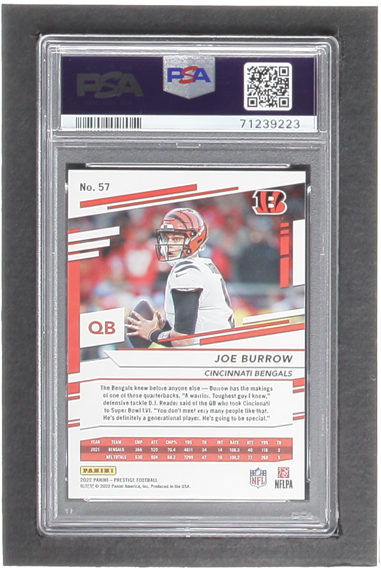 Joe Burrow 2022 Prestige Xtra Points Premium Pink #57 #05/50 (PSA 10) at PristineAuction.com Joe Burrow 2022 Prestige Xtra Points Premium Pink #57 #05/50 (PSA 10) at PristineAuction.com