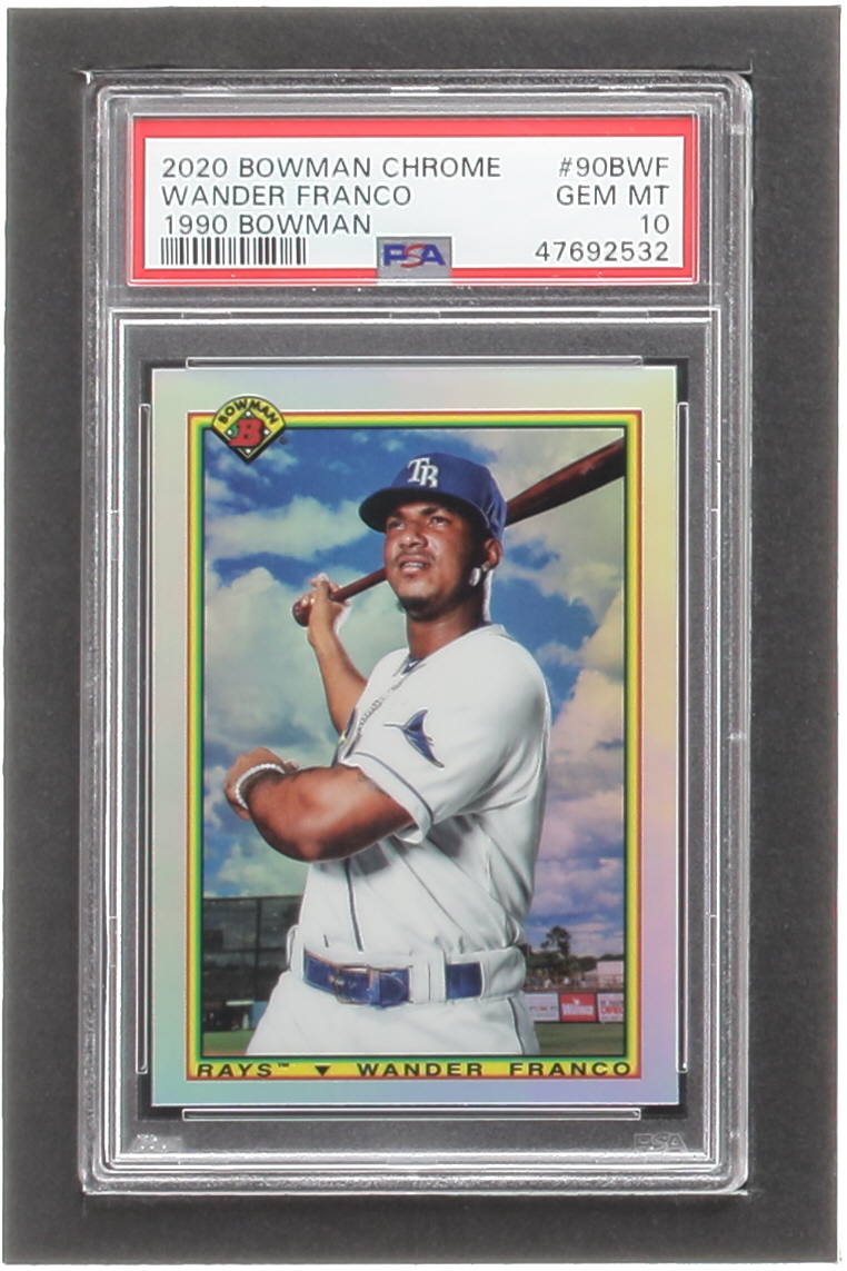 Wander Franco 2020 Bowman Chrome '90 Bowman #90BWF RC (PSA 10) at PristineAuction.com Wander Franco 2020 Bowman Chrome '90 Bowman #90BWF RC (PSA 10) at PristineAuction.com