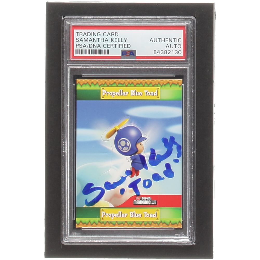 Samantha Kelly Signed Propeller Blue Toad 2010 Super Mario Bros. Wii ...